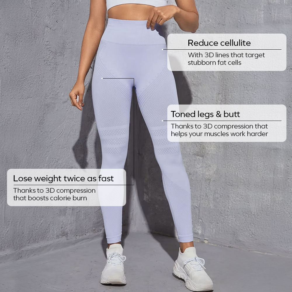 Leginsy 3D | Jasnofioletowe