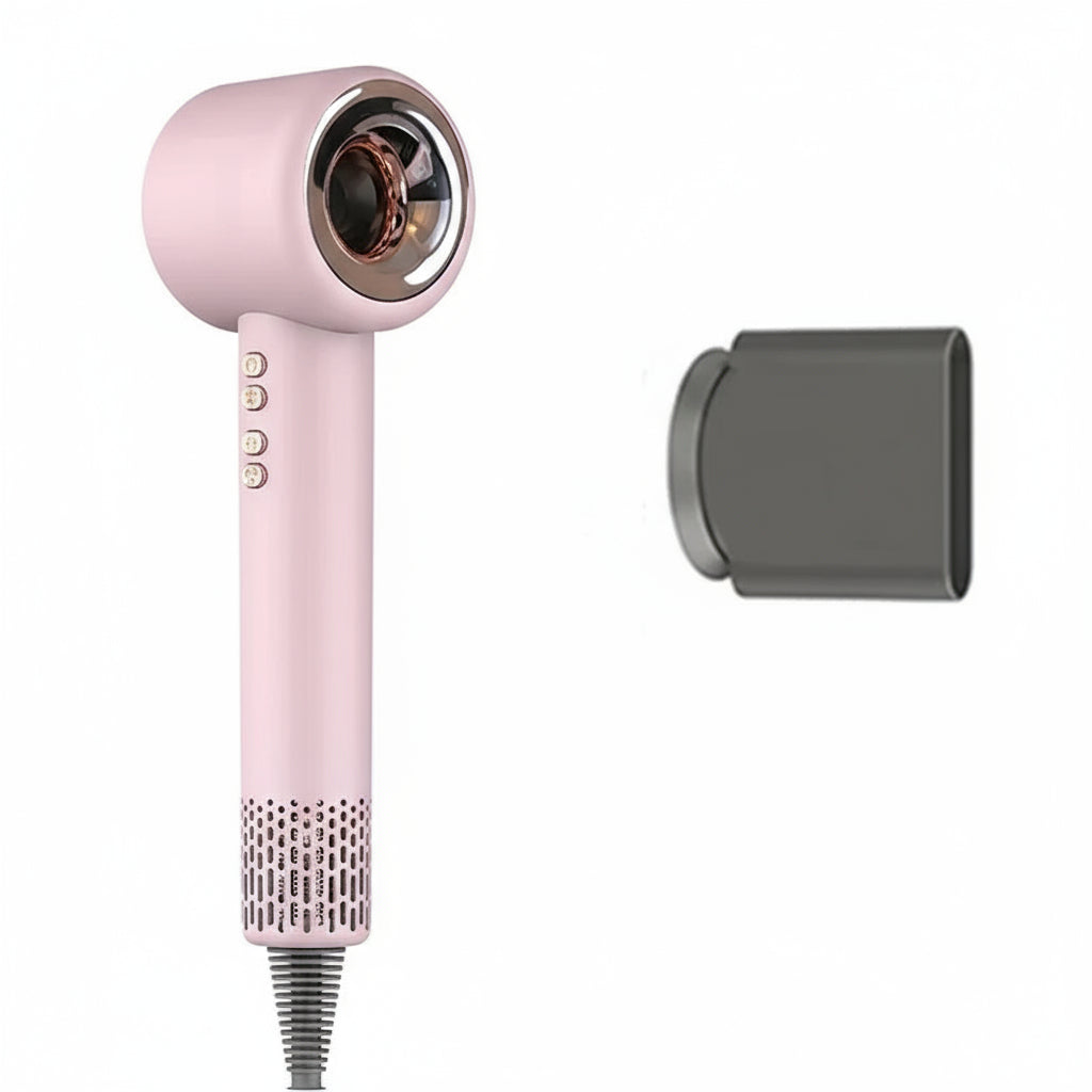 Profesjonalna suszarka do włosów z zaawansowaną technologią jonów ujemnych dla lśniących i zdrowych włosów, jakości jak z salonu. 