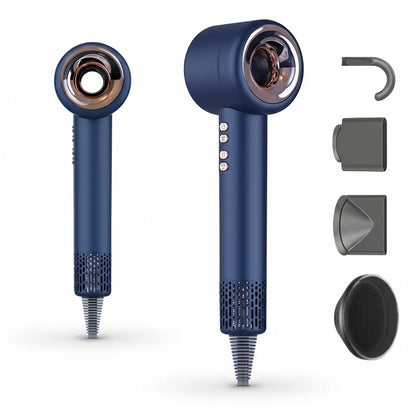 Profesjonalna suszarka do włosów z zaawansowaną technologią jonów ujemnych dla lśniących i zdrowych włosów, jakości jak z salonu. 