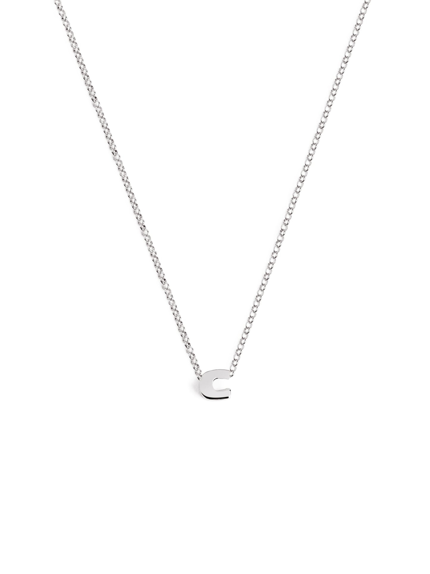 Srebrny naszyjnik z personalizowanym inicjałem