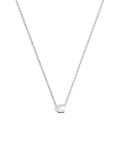 Srebrny naszyjnik z personalizowanym inicjałem