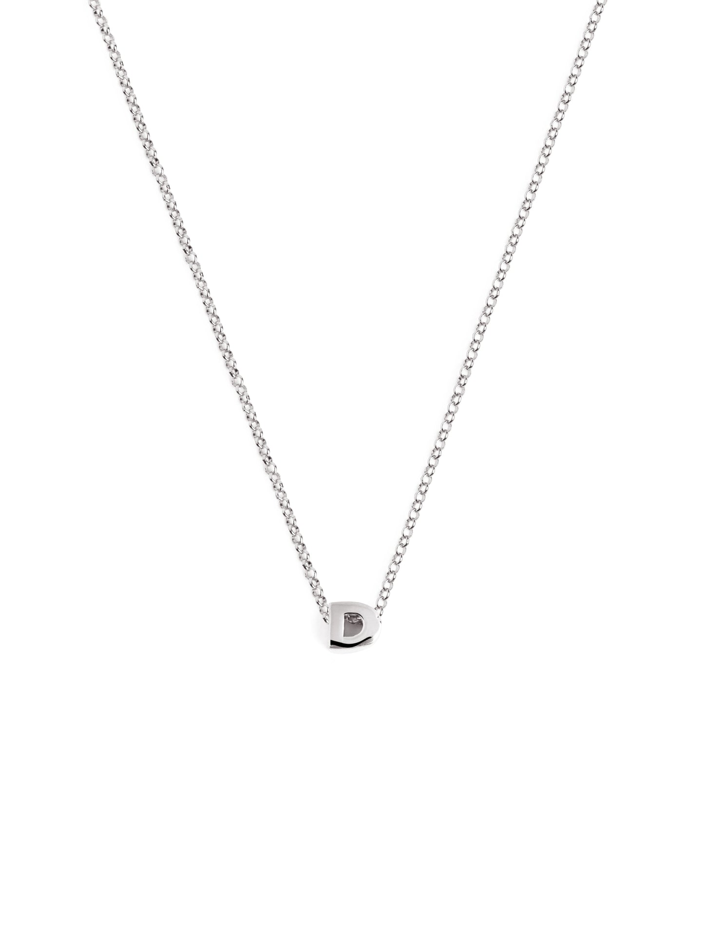 Srebrny naszyjnik z personalizowanym inicjałem