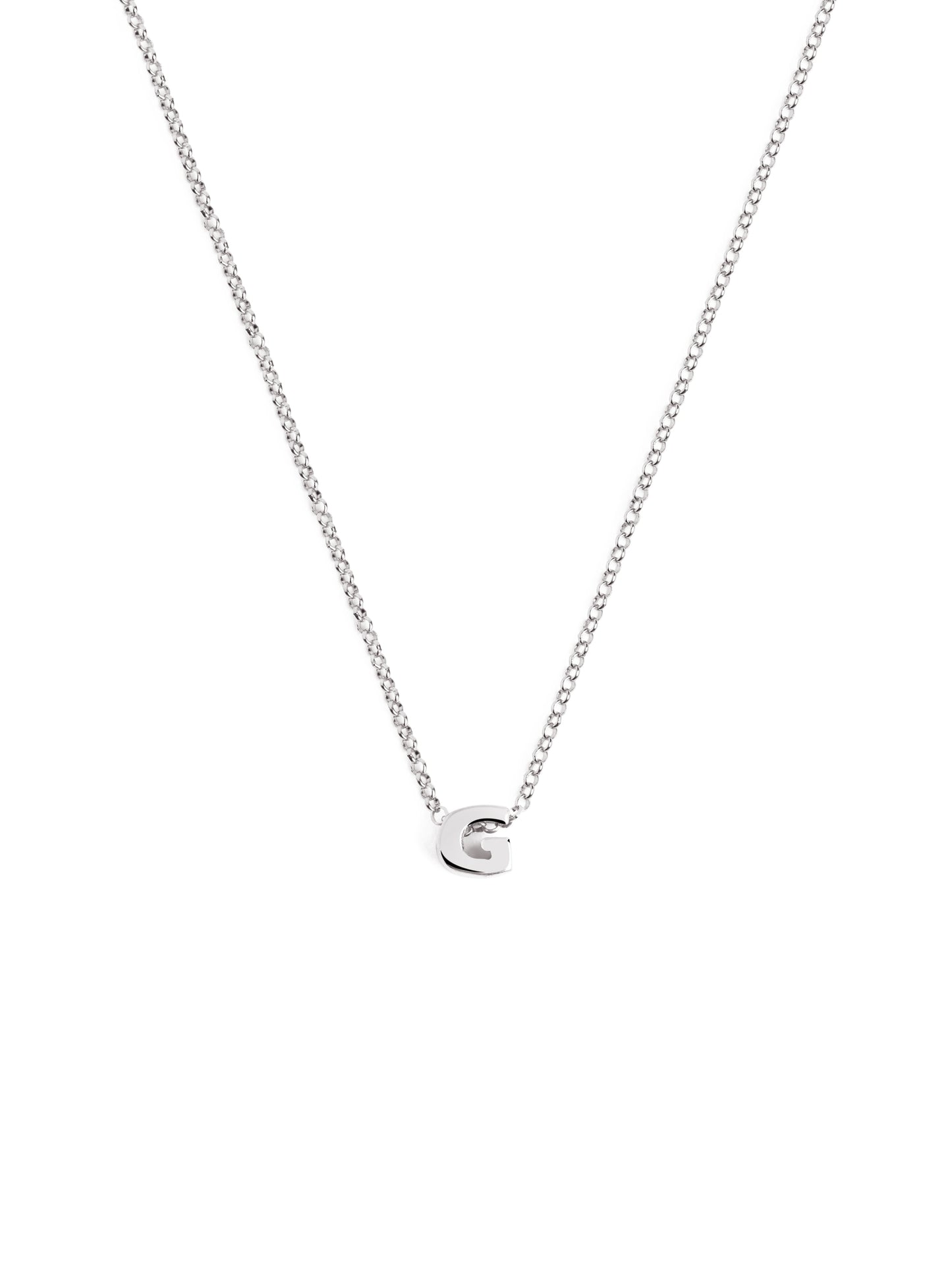 Srebrny naszyjnik z personalizowanym inicjałem