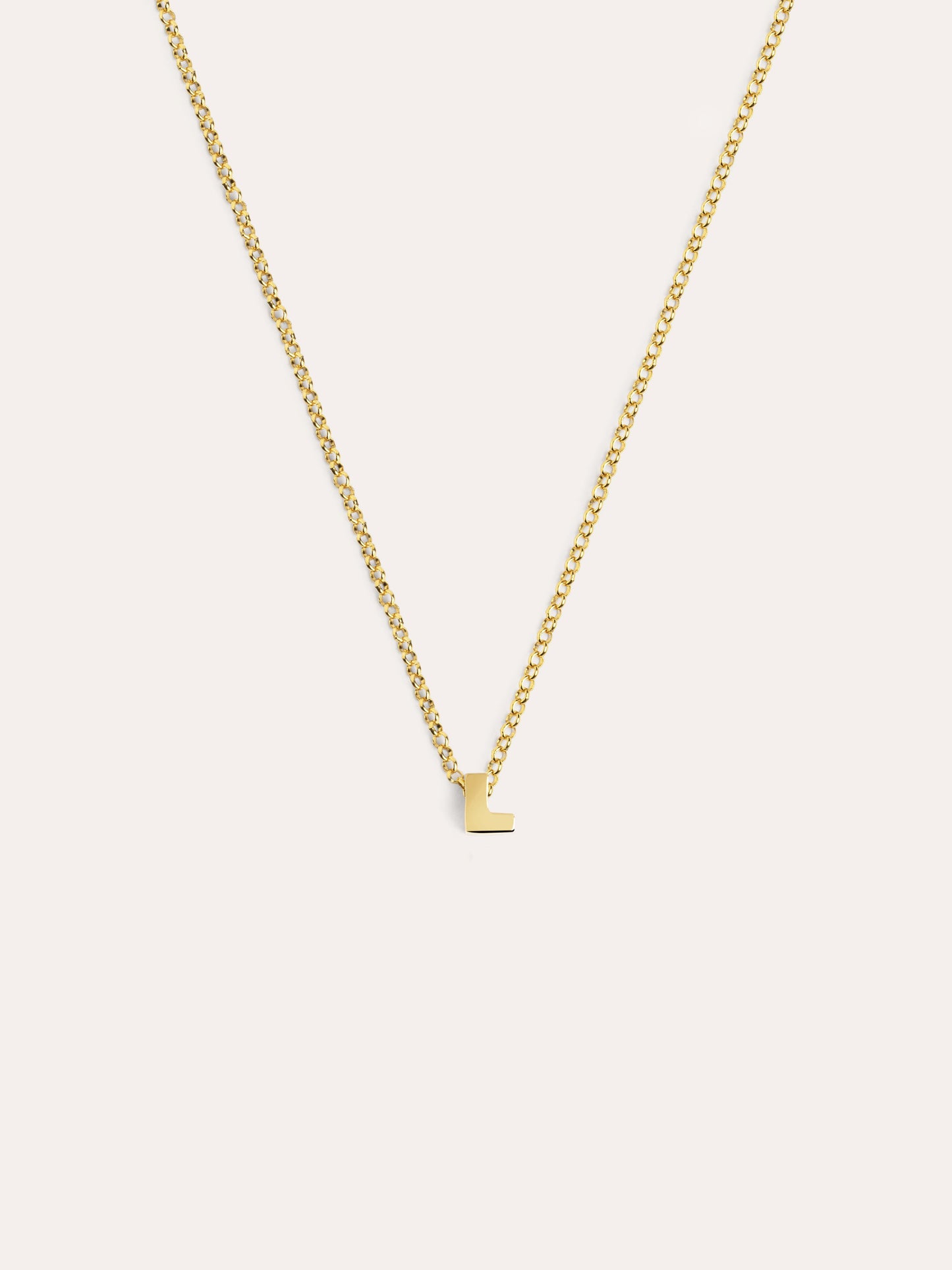 Złoty naszyjnik z personalizowanym inicjałem