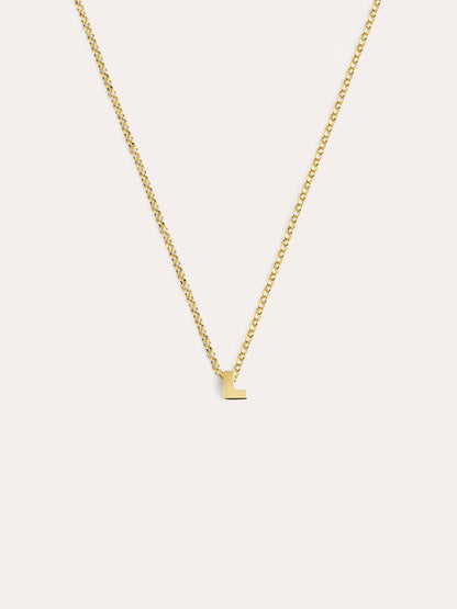 Złoty naszyjnik z personalizowanym inicjałem