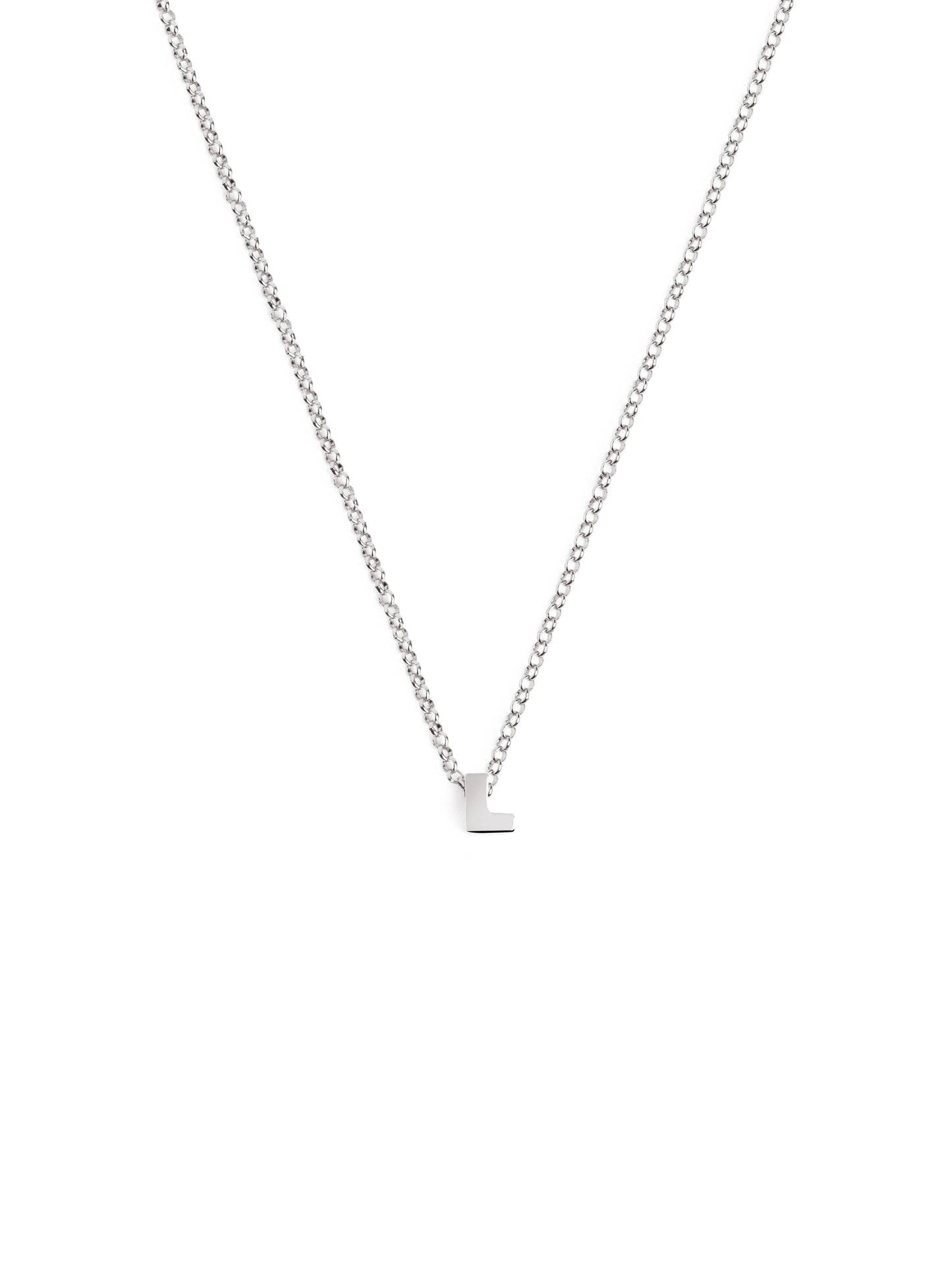 Srebrny naszyjnik z personalizowanym inicjałem