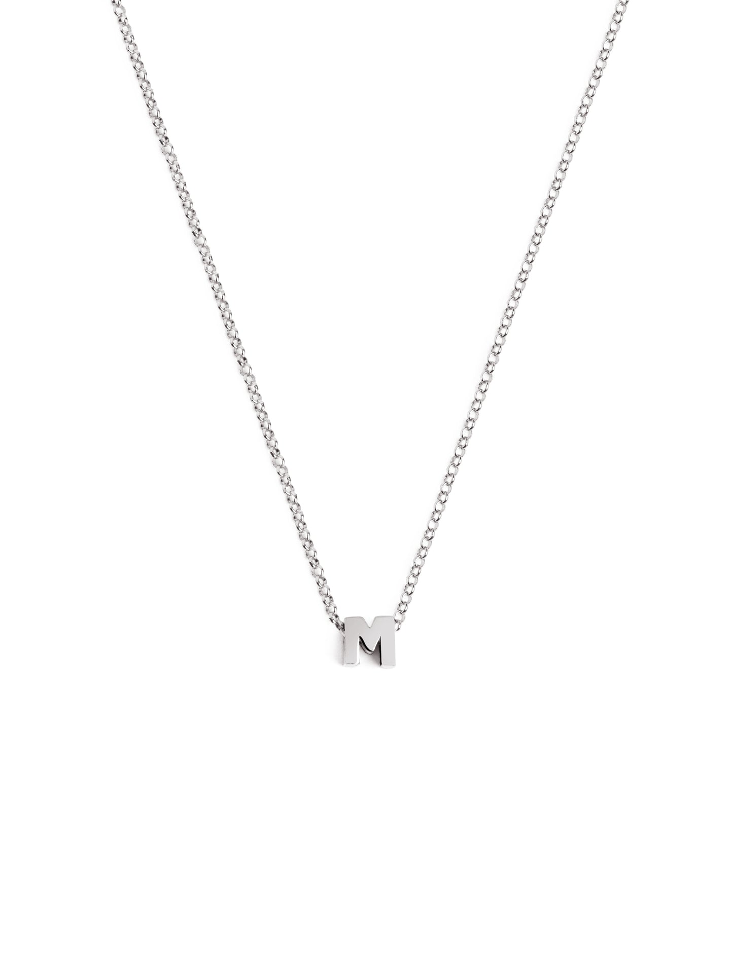 Srebrny naszyjnik z personalizowanym inicjałem