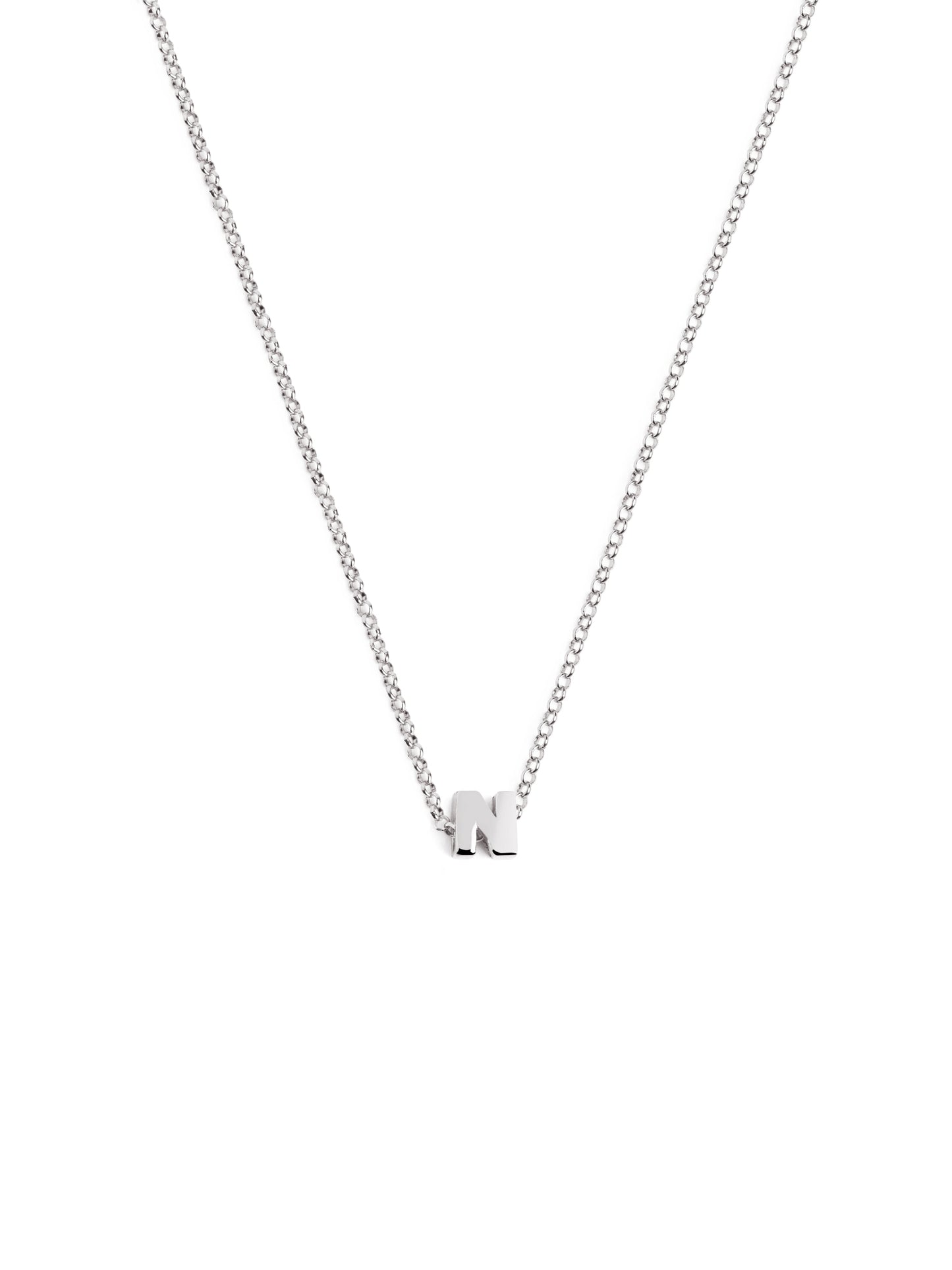 Srebrny naszyjnik z personalizowanym inicjałem