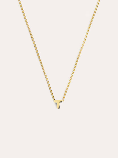 Złoty naszyjnik z personalizowanym inicjałem