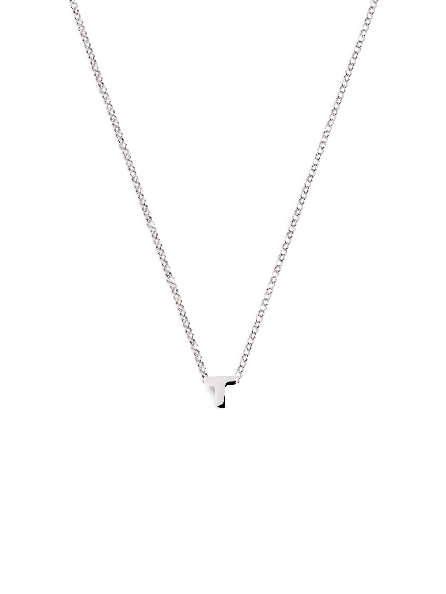 Srebrny naszyjnik z personalizowanym inicjałem