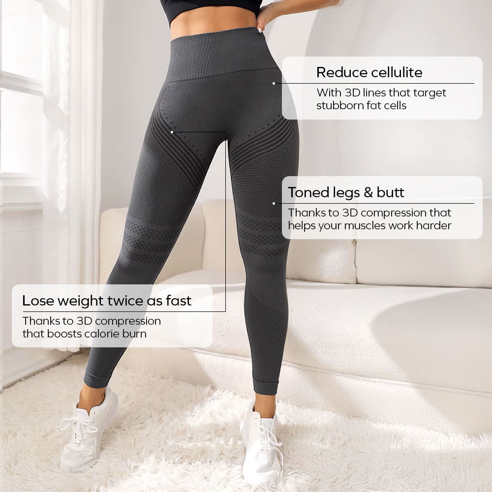 Leginsy 3D | Ciemnoszary